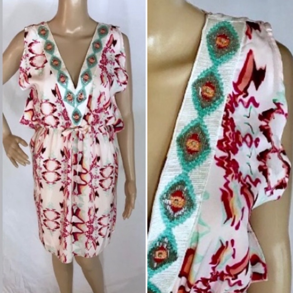 BNWT!! Embellished Neckline Dress